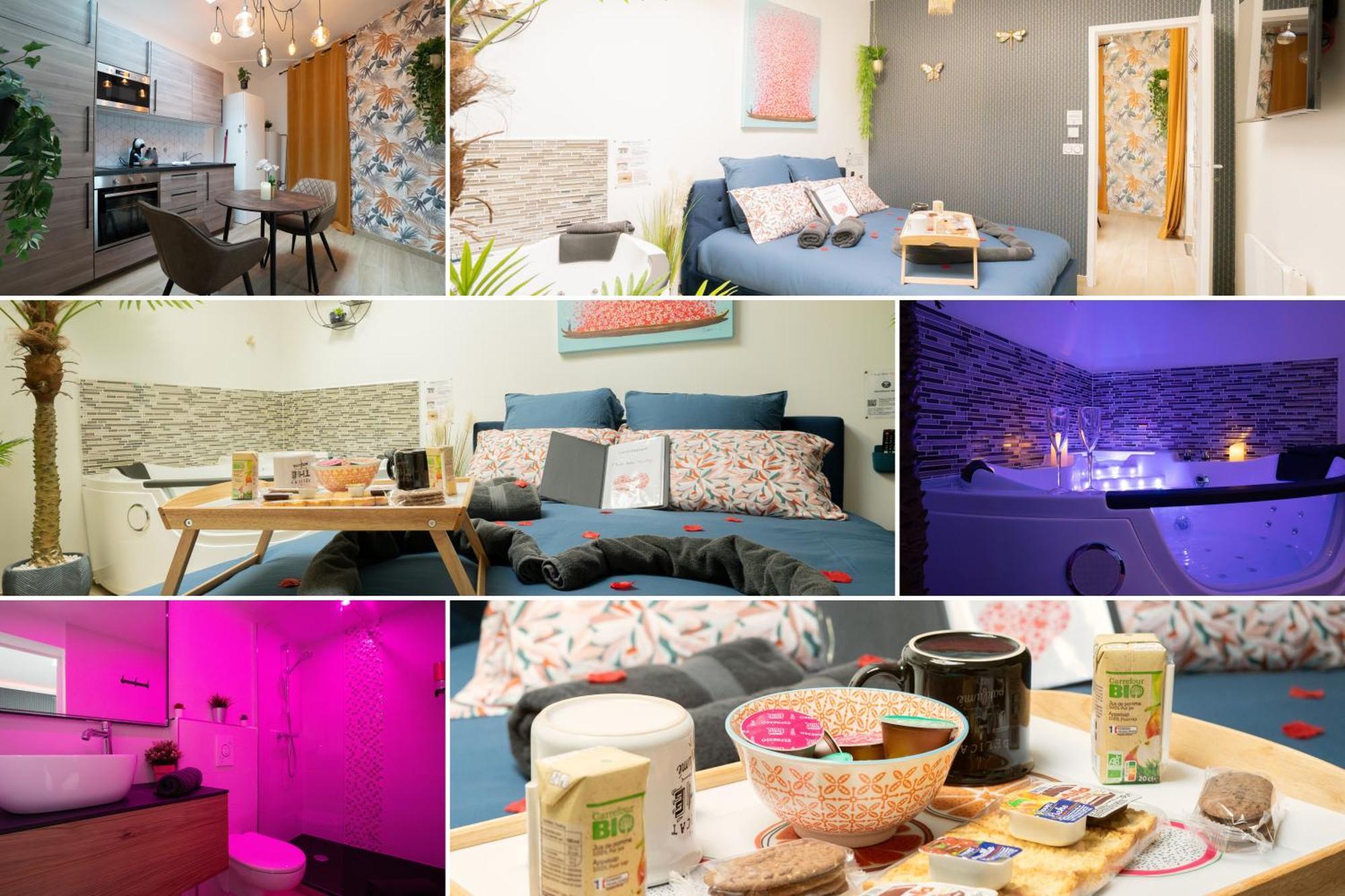 L'Escale Balneo'Romantique - Loveroom - Jacuzzi & Petit Dejeuner Вилье-сюр-Марн Экстерьер фото