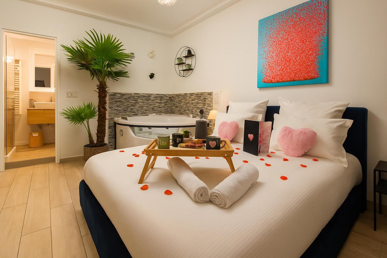L'Escale Balneo'Romantique - Loveroom - Jacuzzi & Petit Dejeuner Вилье-сюр-Марн Экстерьер фото